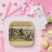 De wilde paarden van Buffalo Bill Papieren Bordje (Feest)