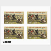 De wilde paarden van Buffalo Bill Rechthoekige Sticker (Vel)