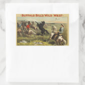 De wilde paarden van Buffalo Bill Rechthoekige Sticker (Tas)