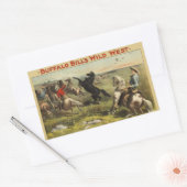 De wilde paarden van Buffalo Bill Rechthoekige Sticker (Envelop)