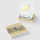 De wilde paarden van Buffalo Bill Stenen Onderzetter (Zijkant)