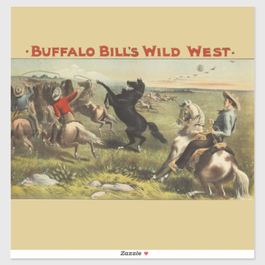 De wilde paarden van Buffalo Bill Sticker (Vel)