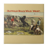 De wilde paarden van Buffalo Bill Tegeltje (Voorkant)