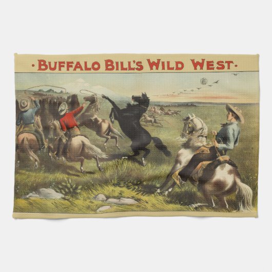 De wilde paarden van Buffalo Bill Theedoek (Horizontaal)