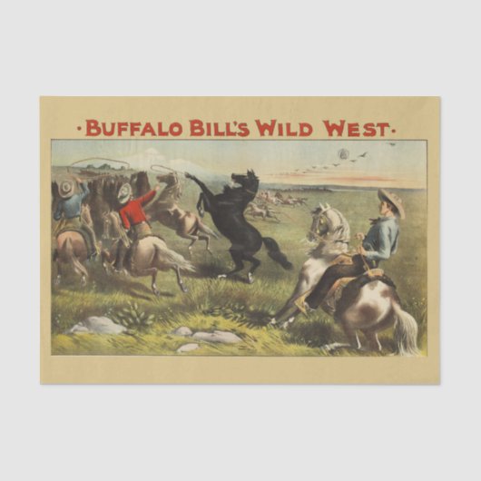 De wilde paarden van Buffalo Bill Tissuepapier (Voorkant)