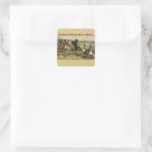 De wilde paarden van Buffalo Bill Vierkante Sticker (Tas)