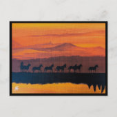 De wilde paarden van Montana schilderij van Alfred Briefkaart (Voorkant)