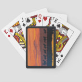 De wilde paarden van Montana schilderij van Alfred Pokerkaarten (Achterkant)