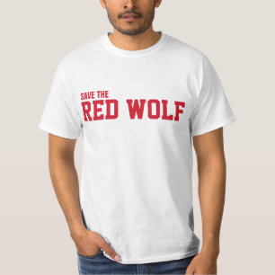 De wilde rode wolf redden van uitsterven t-shirt