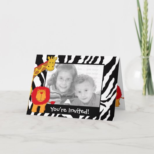 De wilde Uitnodiging van de Verjaardag van de (Voorkant)