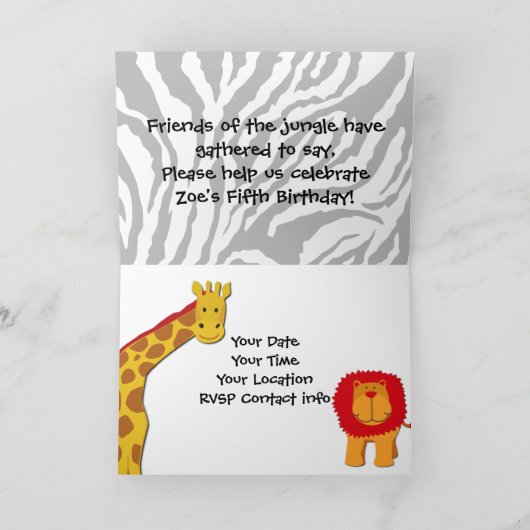 De wilde Uitnodiging van de Verjaardag van de (Binnen)