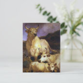 De wilde veestapel Chillingham door Edwin Henry La Briefkaart (Staand voorkant)