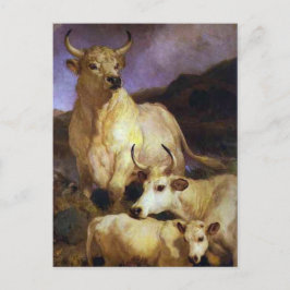 De wilde veestapel Chillingham door Edwin Henry La Briefkaart