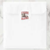 De Wilde West Cadeaus St. Valentijnse Rodeo Ronde Sticker (Tas)
