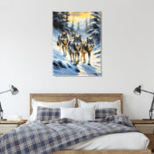 De wilde wolven van Alaska Canvas Afdruk (Insitu (Slaapkamer))