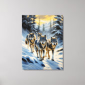 De wilde wolven van Alaska Canvas Afdruk (Voorkant)