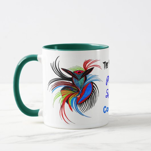 De wilde zijvogel mok (Links)