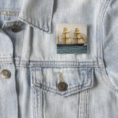 De Wilde Zwan, 1906 Vierkante Button 5,1 Cm (In situ)