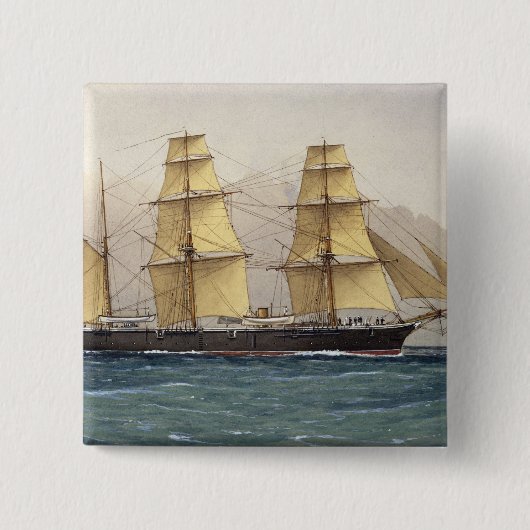 De Wilde Zwan, 1906 Vierkante Button 5,1 Cm (Voorkant)