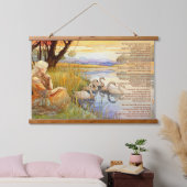 De wilde zwanen bij Coole gedicht en kunstwerk Hangend Wandkleed (Slaapkamer)