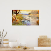 De wilde zwanen bij Coole gedicht en kunstwerk Poster (Keuken)