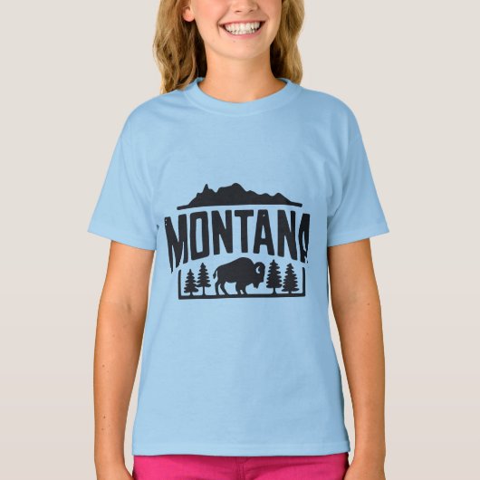 De wildernis van Montana Bison T-shirt (Voorkant)