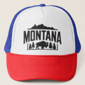 De wildernis van Montana Bison Trucker Pet (Voorkant)