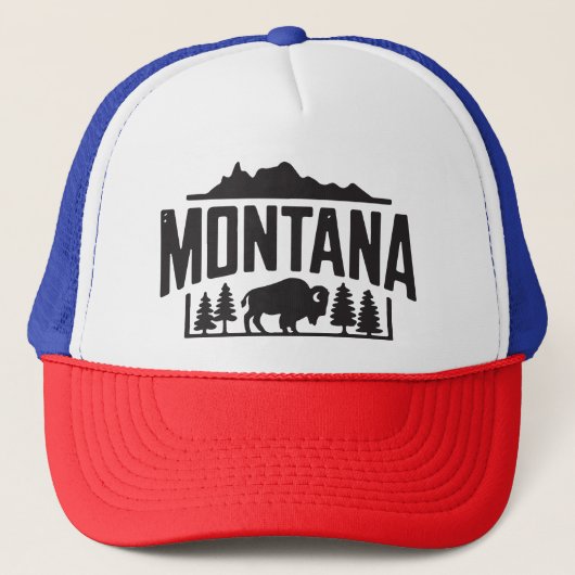 De wildernis van Montana Bison Trucker Pet (Voorkant)