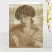 De Wilg van het water door Dante Gabriel Rossetti Kaart (Gele Bloem)