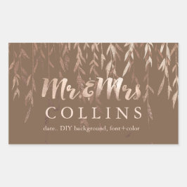 De Wilg van PixDezines/achtergrond Faux Roze Rechthoekige Sticker