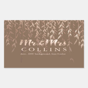 De Wilg van PixDezines/achtergrond Faux Roze Rechthoekige Sticker