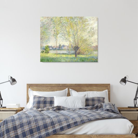 De wilgen Claude Monet 1880 Canvas Afdruk (Insitu (Slaapkamer))