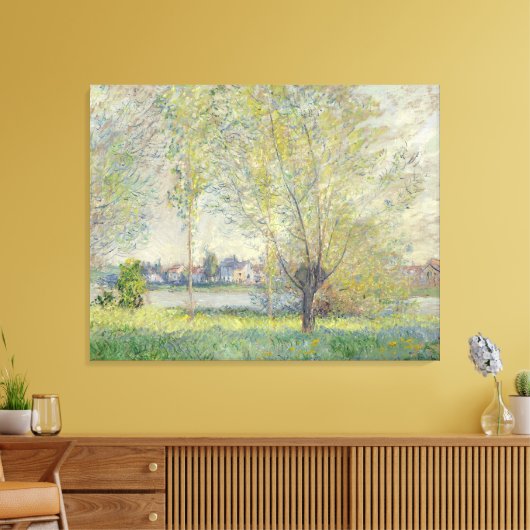 De wilgen Claude Monet 1880 Canvas Afdruk (Insitu (Woonkamer))
