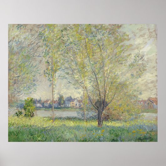 De wilgen Claude Monet 1880 Poster (Voorkant)