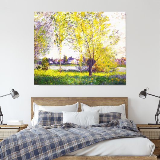 De Wilgen, door Claude Monet Canvas Afdruk (Insitu (Slaapkamer))