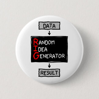 De willekeurige Generator van het Idee (RIG de Geg Ronde Button 5,7 Cm