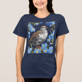 De Willow Ptarmigan en Alaska Vergeet-Me-Nots Tri-Blend Shirt