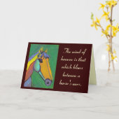 De wind des hemels... - wenskaart kaart (Gele Bloem)