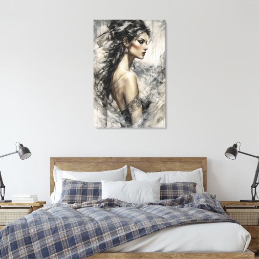 De Wind Muse Canvas Afdruk (Insitu (Slaapkamer))