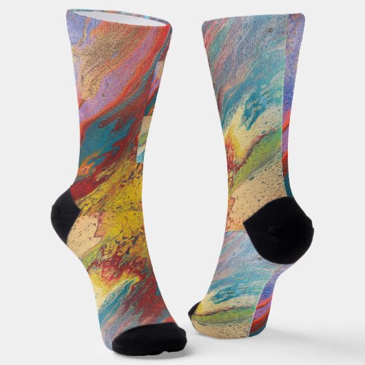 De wind trekt over het meer. sokken (Gebogen)