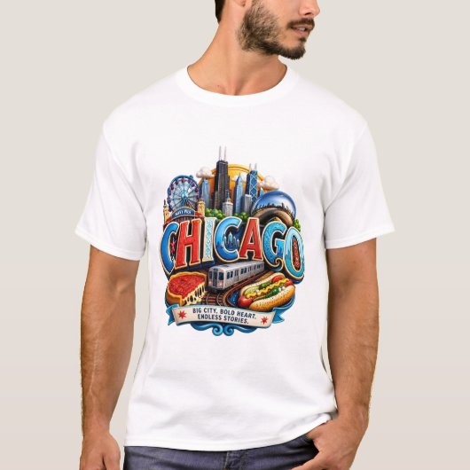 DE WINDERIGE STAD CHICAGO T-SHIRT (Voorkant)
