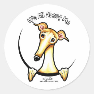 De Windhond IAAM van Fawn Ronde Sticker