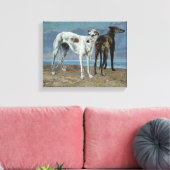 De windhonden van de Comte de Choisel Canvas Afdruk (Insitu (Woonkamer))