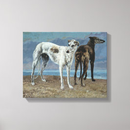 De windhonden van de Comte de Choisel Canvas Afdruk