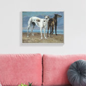 De windhonden van de Comte de Choisel Canvas Afdruk (Insitu (Woonkamer))