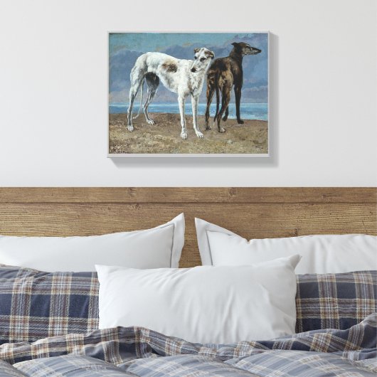 De windhonden van de Comte de Choisel Canvas Afdruk (Insitu (Slaapkamer))