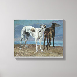 De windhonden van de Comte de Choisel Canvas Afdruk