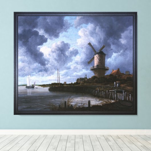 De windmolen bij Wijk bij Duurstede Canvas Afdruk (Insitu (Houten vloer))