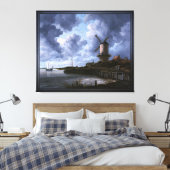 De windmolen bij Wijk bij Duurstede Canvas Afdruk (Insitu (Slaapkamer))