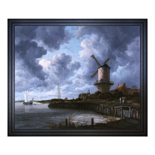 De windmolen bij Wijk bij Duurstede Foto Afdruk (Voorkant)